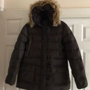 💥SALE‼️Lands End chocolate brown puffer jacket